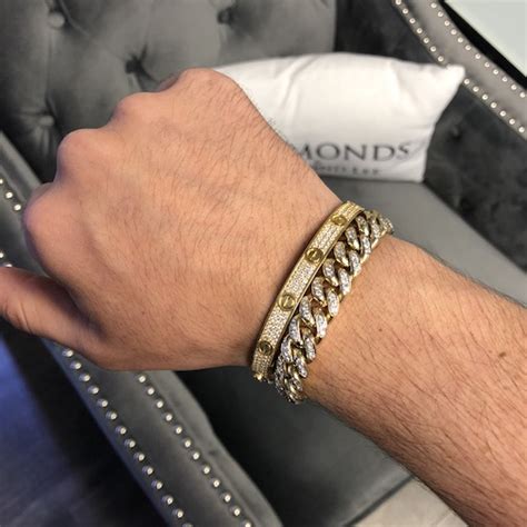 gold bracelets cartier|cartier bracelet gold for men.